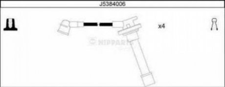 Комплект кабелей зажигания NIPPARTS j5384006