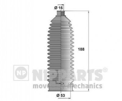 Пильовик рульового механізма Nissan Navara, Pathfinder NIPPARTS n2841033