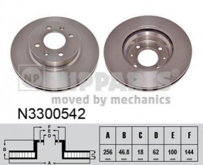 Гальмівні диски NIPPARTS n3300542