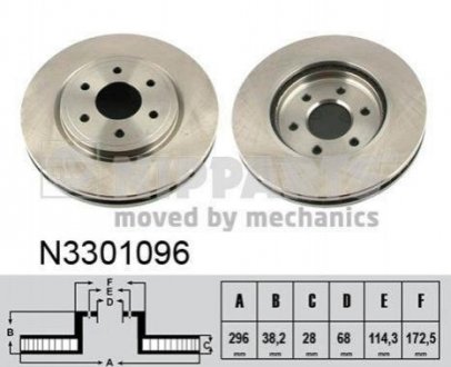 Гальмівний диск Nissan Navara, Pathfinder NIPPARTS n3301096