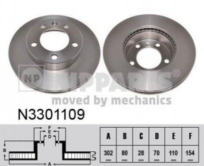 Тормозные диски NIPPARTS n3301109