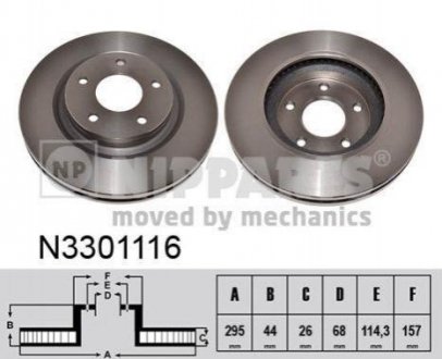 Гальмівний диск Nissan Juke NIPPARTS n3301116