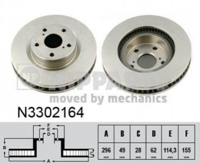 Тормозной диск Toyota Camry NIPPARTS n3302164