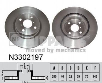 Тормозные диски NIPPARTS n3302197