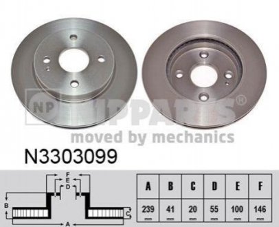 Тормозные диски NIPPARTS n3303099