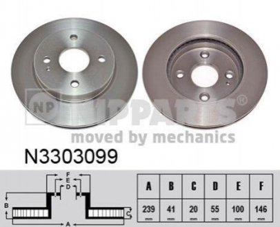 Гальмівні диски NIPPARTS n3303099