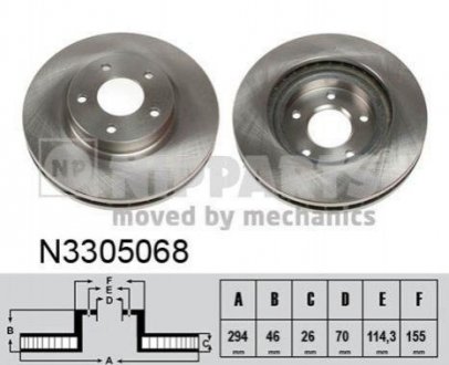 Тормозные диски NIPPARTS n3305068