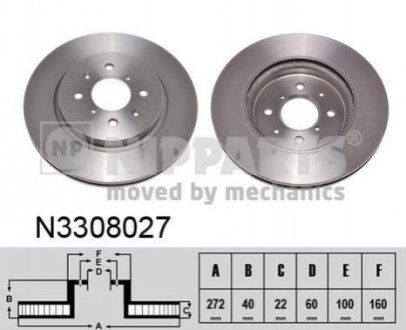 Тормозные диски NIPPARTS n3308027
