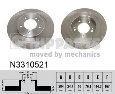 Тормозные диски Hyundai I40 NIPPARTS n3310521