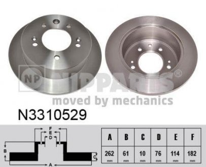 Гальмівні диски Hyundai Sonata, Elantra, I30 NIPPARTS n3310529