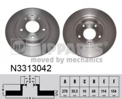 Тормозные диски NIPPARTS n3313042