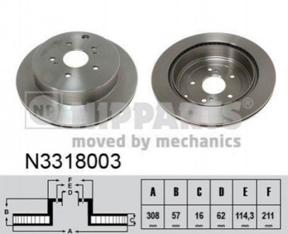 Тормозные диски NIPPARTS n3318003