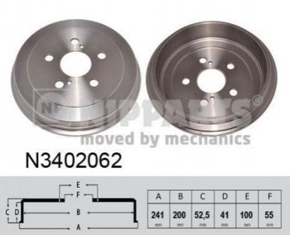 Тормозные барабаны NIPPARTS n3402062