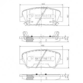 Гальмівні колодки NIPPARTS n3600547