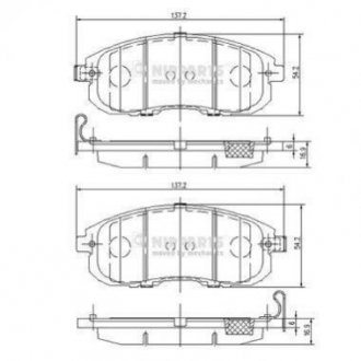 Купить Тормозные колодки дисковые Suzuki SX4, Nissan Tiida, Juke, Teana, Sunny NIPPARTS n3601099 (фото1) подбор по VIN коду, цена 994 грн.