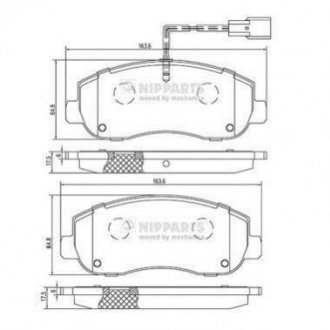 ГАЛЬМІВНІ КОЛОДКИ ДИСКОВІ NIPPARTS n3601105