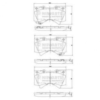 Купити Гальмівні колодки Lexus LX, Toyota Land Cruiser, Tundra NIPPARTS n3602136 (фото1) підбір по VIN коду, ціна 1437 грн.