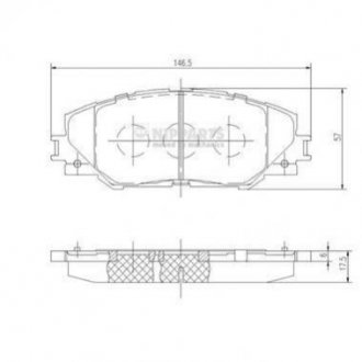 Купити Гальмівні колодки Toyota Rav-4, Prius, Auris NIPPARTS n3602138 (фото1) підбір по VIN коду, ціна 860 грн.