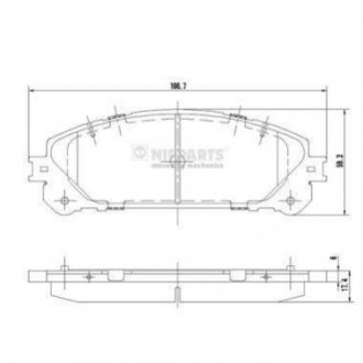 Гальмівні колодки Toyota Highlander, Rav-4 NIPPARTS n3602139