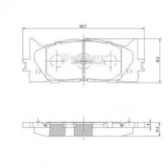 Гальмівні колодки NIPPARTS n3602141