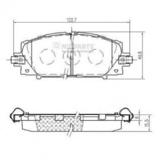 Купить Тормозные колодки дисковые передние Toyota Prius NIPPARTS n3602148 (фото1) подбор по VIN коду, цена 971 грн.