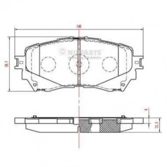 Гальмівні колодки NIPPARTS n3603074