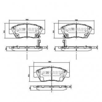 Купить ТОРМОЗНЫЕ КОЛОДКИ Honda Civic NIPPARTS n3604071 (фото1) подбор по VIN коду, цена 1211 грн.