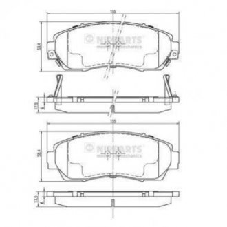 Тормозные колодки дисковые Honda CR-V NIPPARTS n3604073