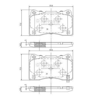 Гальмівні колодки Mitsubishi Lancer, Subaru Impreza, Opel Insignia, Astra NIPPARTS n3607021