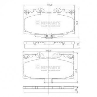 Тормозные колодки дисковые Subaru Impreza NIPPARTS n3607022