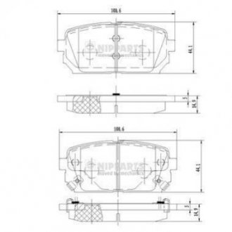 Гальмівні колодки NIPPARTS n3610309