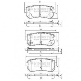 ГАЛЬМІВНІ КОЛОДКИ ДИСКОВІ NIPPARTS n3610313