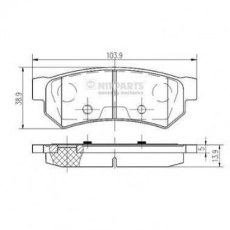 Тормозные колодки дисковые Chevrolet Lacetti, Daewoo Gentra NIPPARTS n3610907