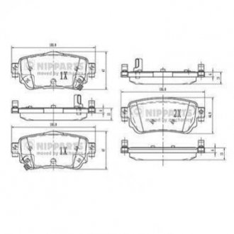 Колодки гальмівні NIPPARTS n3611060