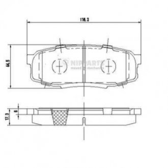 Гальмівні колодки NIPPARTS n3612043