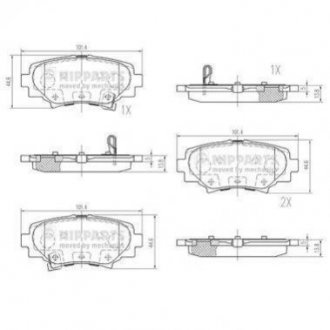 Купить Тормозные колодки дисковые Mazda 3 NIPPARTS n3613027 (фото1) подбор по VIN коду, цена 746 грн.