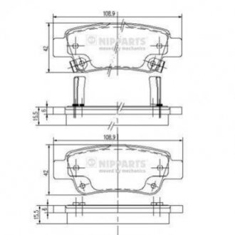 Купить Тормозные колодки дисковые Honda CR-V NIPPARTS n3614019 (фото1) подбор по VIN коду, цена 937 грн.