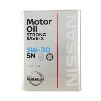 Купить Масло моторное / Strong Save X 5W-30 (4 л) NISSAN klan505304 (фото1) подбор по VIN коду, цена 1705 грн.
