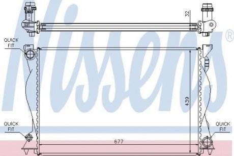 Радиатор охлаждения NISSENS 60234A