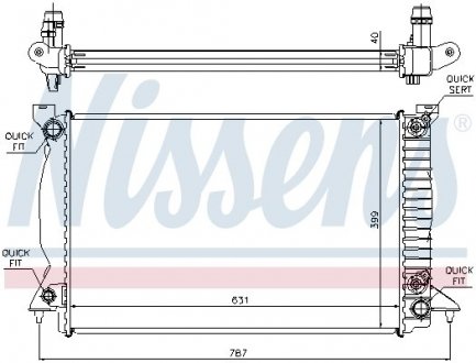 Радиатор охлаждения NISSENS 60314A