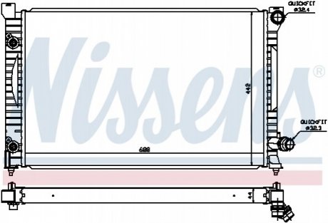 Купить Радиатор охлаждения Audi A6 NISSENS 60424 (фото1) подбор по VIN коду, цена 7531 грн.