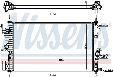 Купити Радіатор OPEL INSIGNIA A (08-) 1.6 CDTi Opel Insignia NISSENS 606047 (фото1) підбір по VIN коду, ціна 8513 грн.