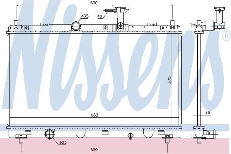 Радиатор охлаждения NISSENS 606146