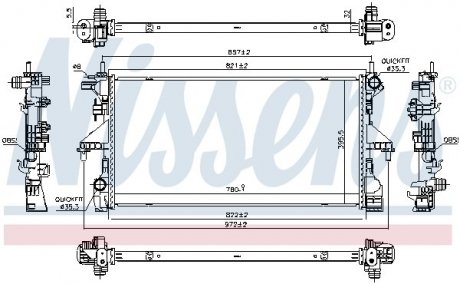 Купить Радиатор Fiat Ducato, Peugeot Boxer, Citroen Jumper NISSENS 606538 (фото1) подбор по VIN коду, цена 13256 грн.