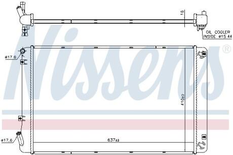 Радіатор охолоджування NISSENS 606608