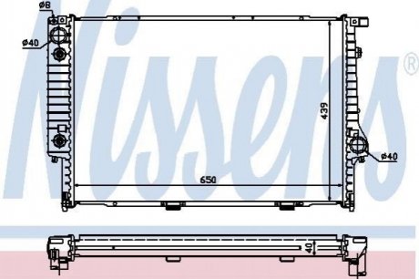 Купити Радіатор системи охолодження BMW E34, E23, E32, E31 NISSENS 60748A (фото1) підбір по VIN коду, ціна 6910 грн.