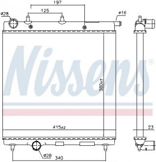 Радиатор системы охлаждения NISSENS 61277