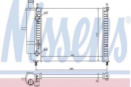 Радиатор охлаждения NISSENS 61779