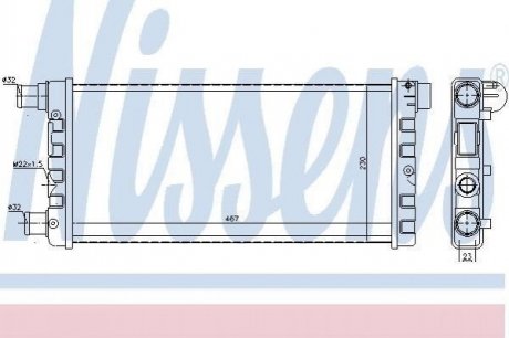 Радиатор охлаждения NISSENS 61814