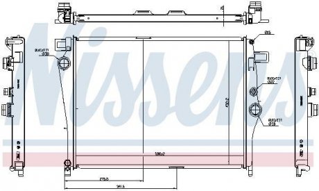 Купити Радіатор Mercedes CLA-Class, W176, GLA-Class NISSENS 627044 (фото1) підбір по VIN коду, ціна 5571 грн.